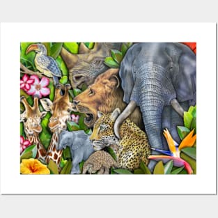 African Wildlife Posters and Art